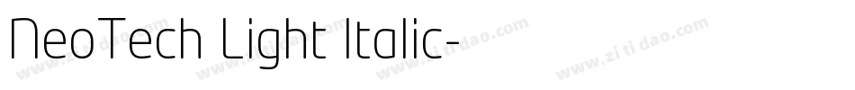 NeoTech Light Italic字体转换